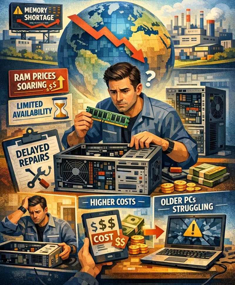 Navigating the 2024–2025 Global Memory Supply Shortage: Implications for PC Repairs